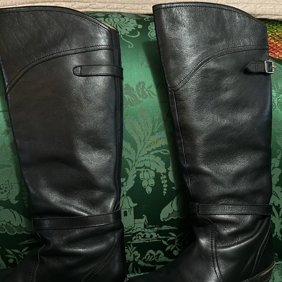 Frye Black Dorado Pull-On Riding Boots Size 8 - Picture 4 of 6